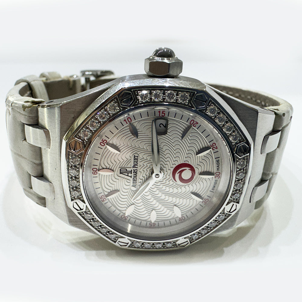 Audemars Piguet Royal Oak Alinghi 33mm Diamond Bezel 67611ST.ZZ.D012CR.01 – White Dial