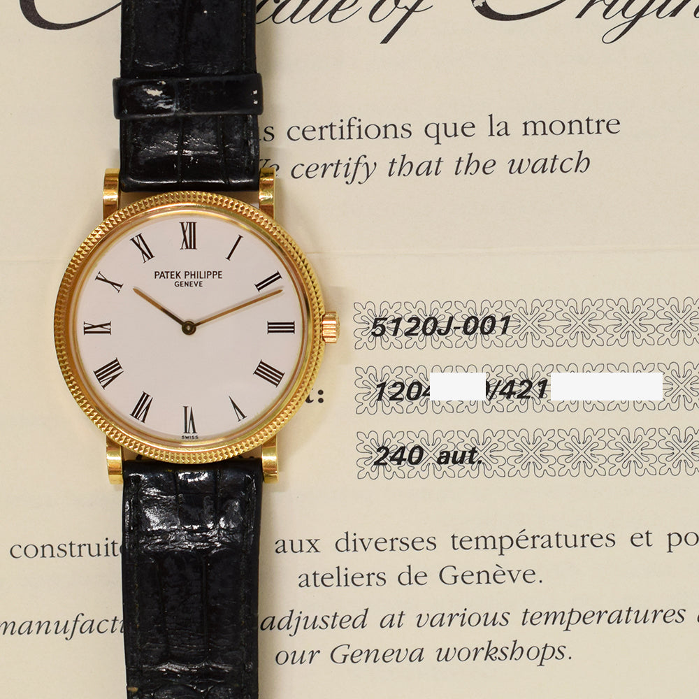 Patek Philippe Calatrava 35mm 5120J-001 – White Roman Dial