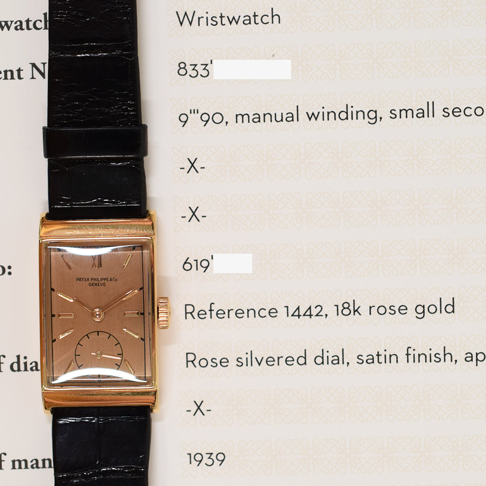 Patek Philippe Vintage Rectangular 36mm x 21mm 1442R – Champagne Dial