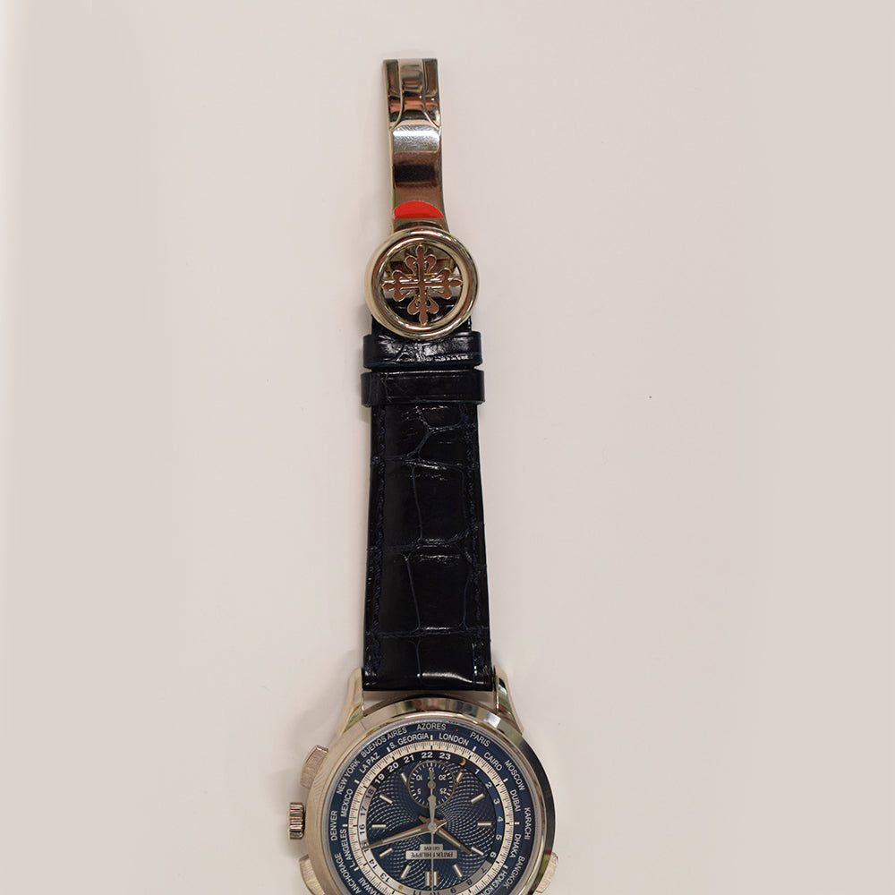 Patek Philippe World Time Flyback Chronograph 39.5mm 5930G-001 – Blue Dial