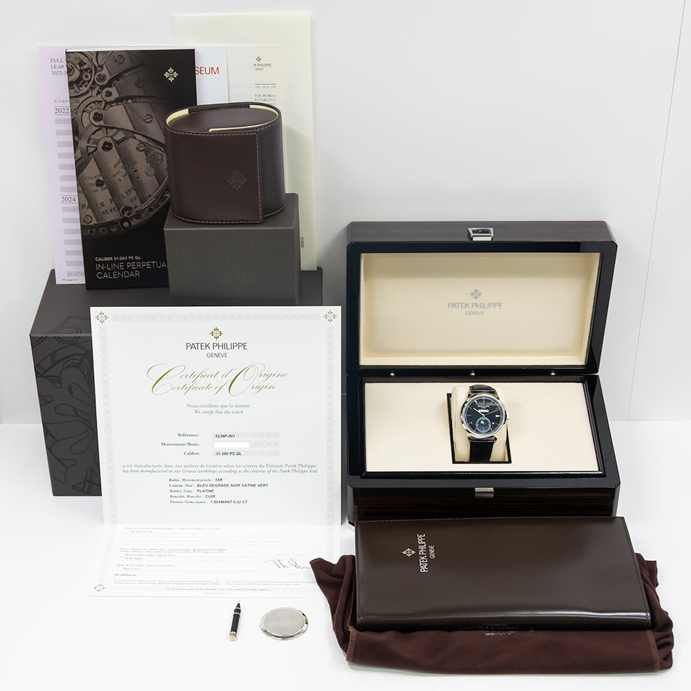 Patek Philippe In-Line Perpetual Calendar 41.2mm 5236P-001 – Blue Dial