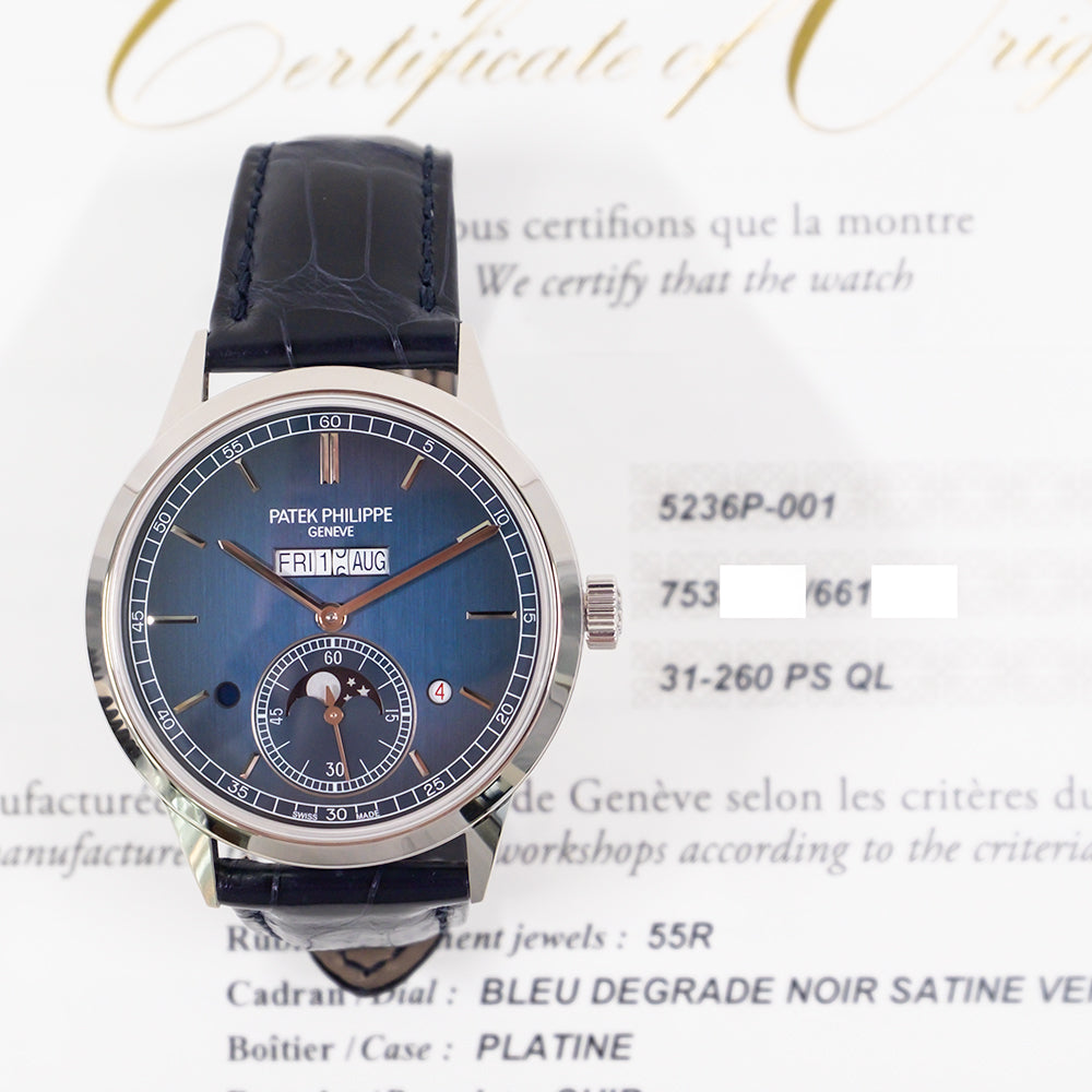 Patek Philippe In-Line Perpetual Calendar 41.2mm 5236P-001 – Blue Dial