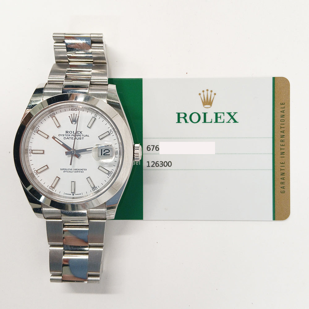 Rolex Datejust 41mm Steel 126300 – White Dial