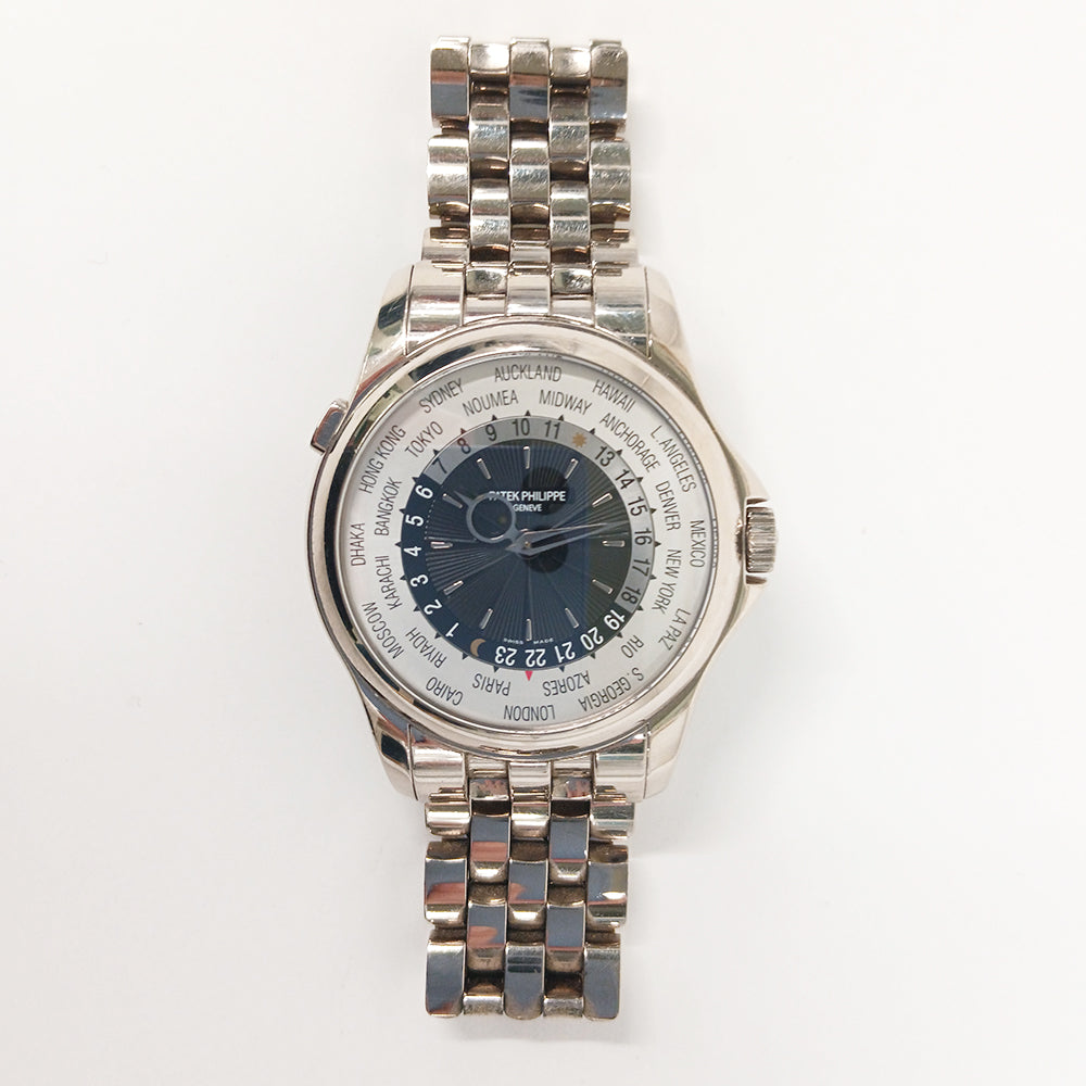 Patek Philippe World Time 39.5mm 5130/1G-011 – Sunburst Black with Gray Indices Dial