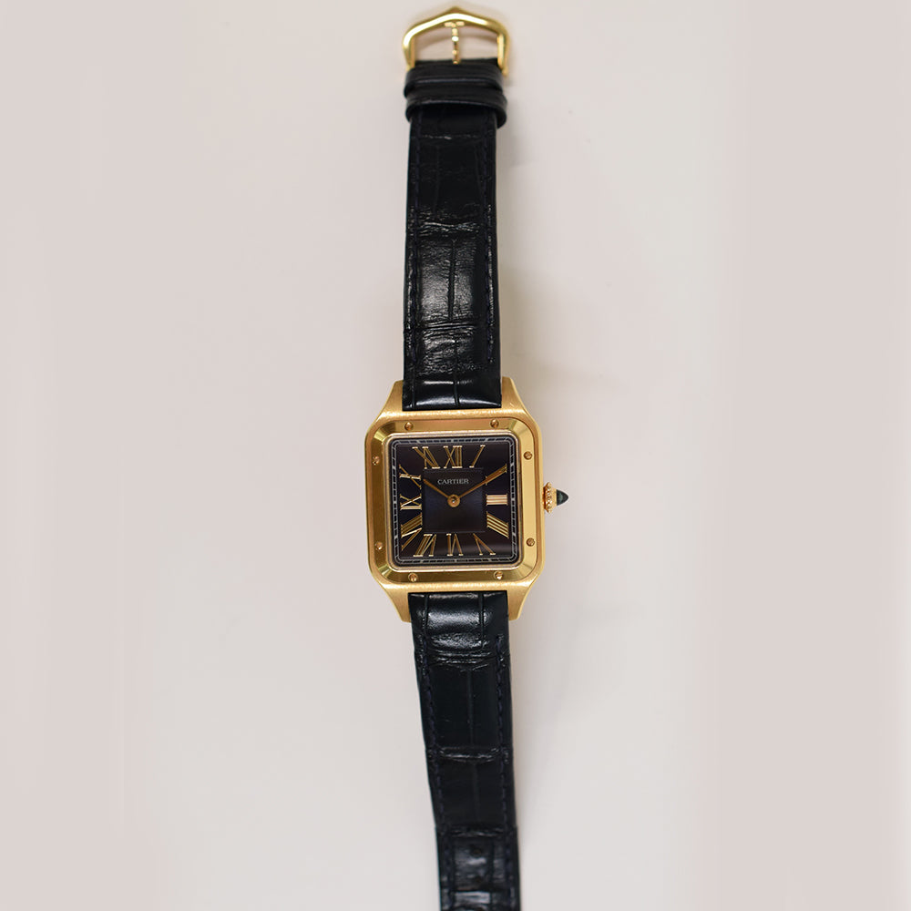 Cartier Santos-Dumont Large Yellow Gold WGSA0077 – Black Roman Dial