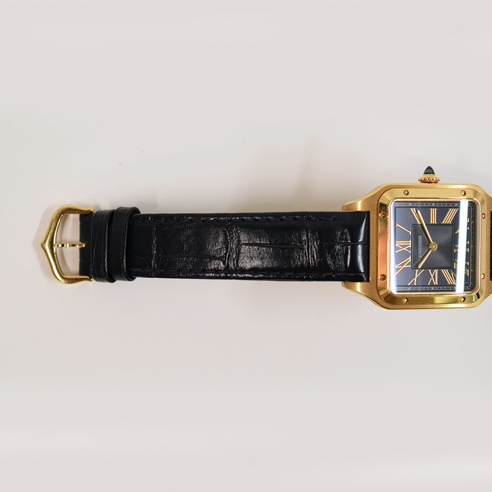 Cartier Santos-Dumont Large Yellow Gold WGSA0077 – Black Roman Dial