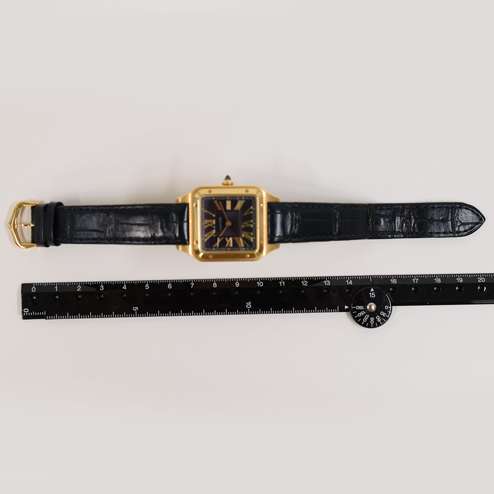 Cartier Santos-Dumont Large Yellow Gold WGSA0077 – Black Roman Dial
