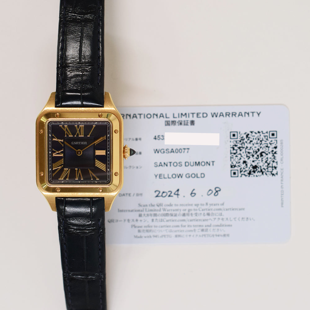 Cartier Santos-Dumont Large Yellow Gold WGSA0077 – Black Roman Dial