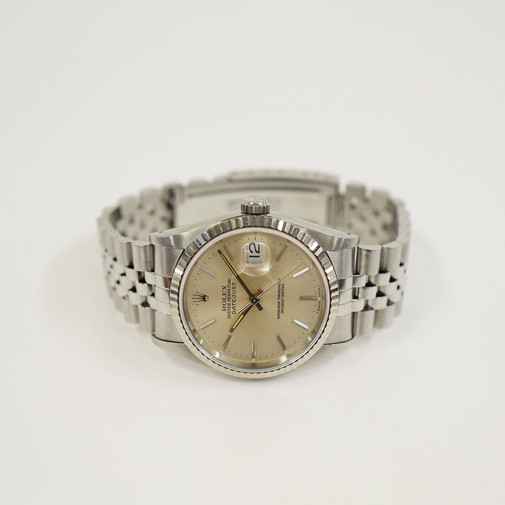 Rolex Datejust 36mm Steel and White Gold 16234 – Silver Dial