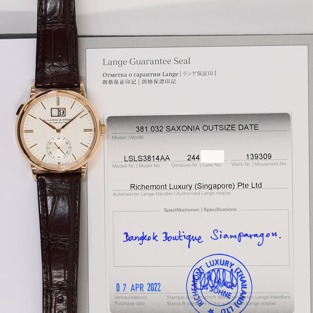 A. Lange & Söhne Lange 1 Moon Phase 38.5mm 381.032 – Ivory Dial