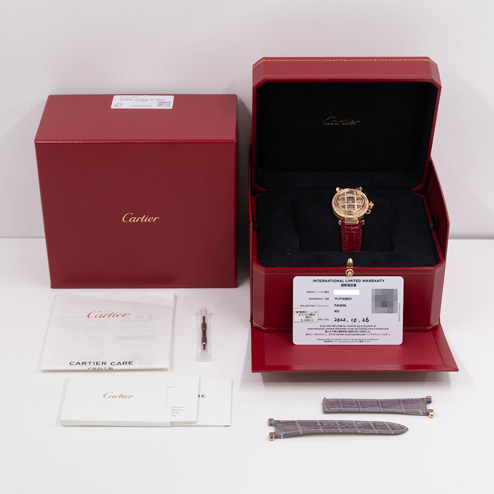Cartier Pasha de Cartier 30mm Diamond Bezel Rose Gold WJPA0021 – Ivory Dial