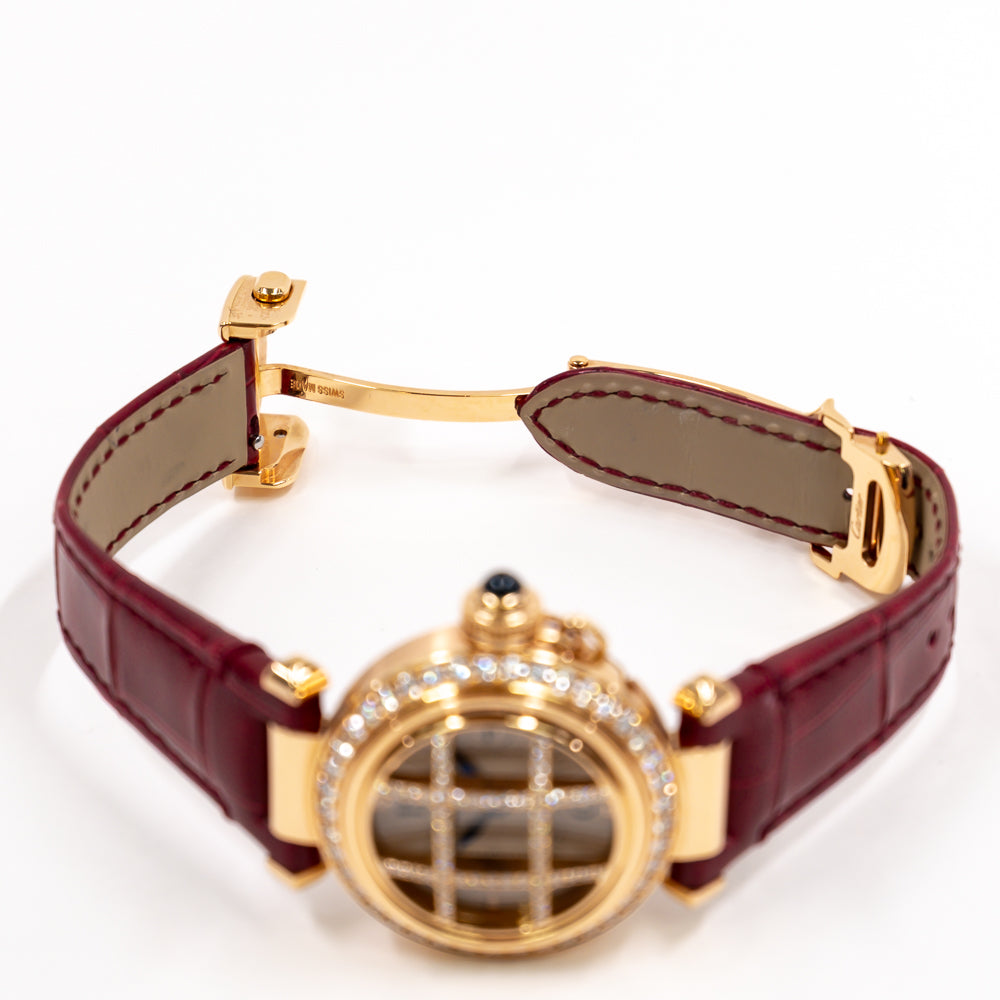 Cartier Pasha de Cartier 30mm Diamond Bezel Rose Gold WJPA0021 – Ivory Dial