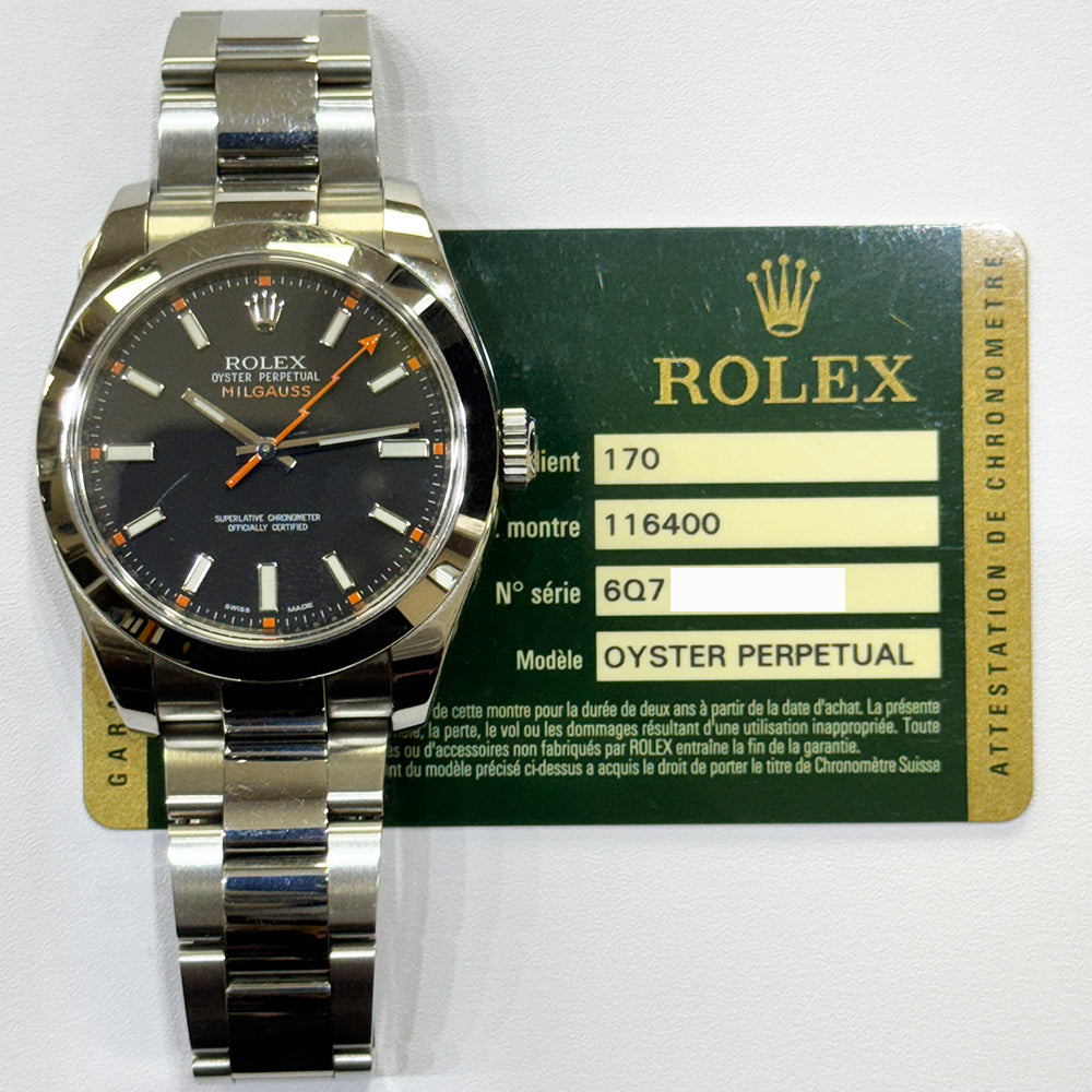 Rolex Milgauss 40mm 116400 – Black Dial