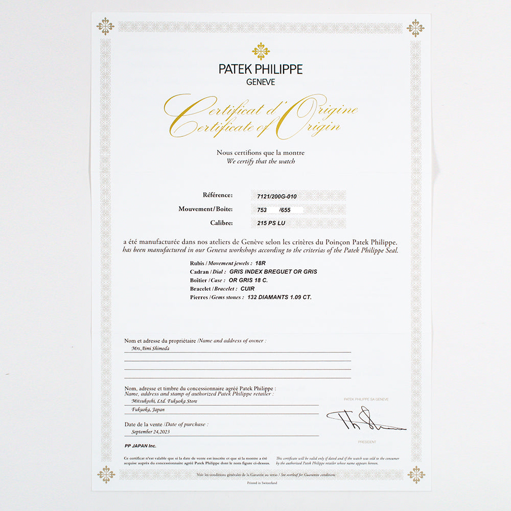 Patek Philippe Complications Moon Phase 33mm White Gold 7121/200G-010 – Grey Arabic Dial