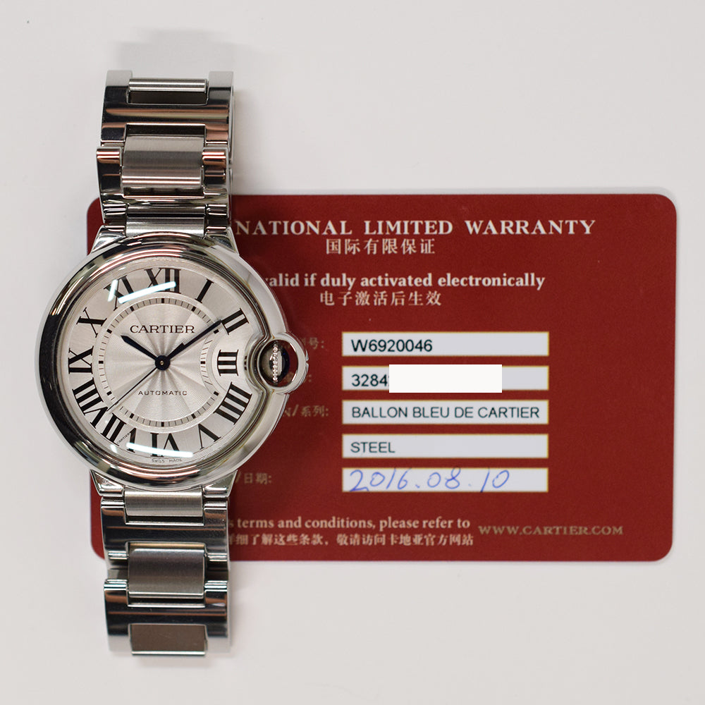 Cartier Ballon Bleu 36mm Steel W6920046 – Silver Roman Dial