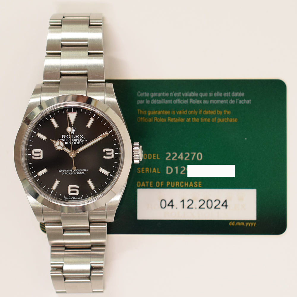 Rolex Explorer 40mm 224270 – Black Dial