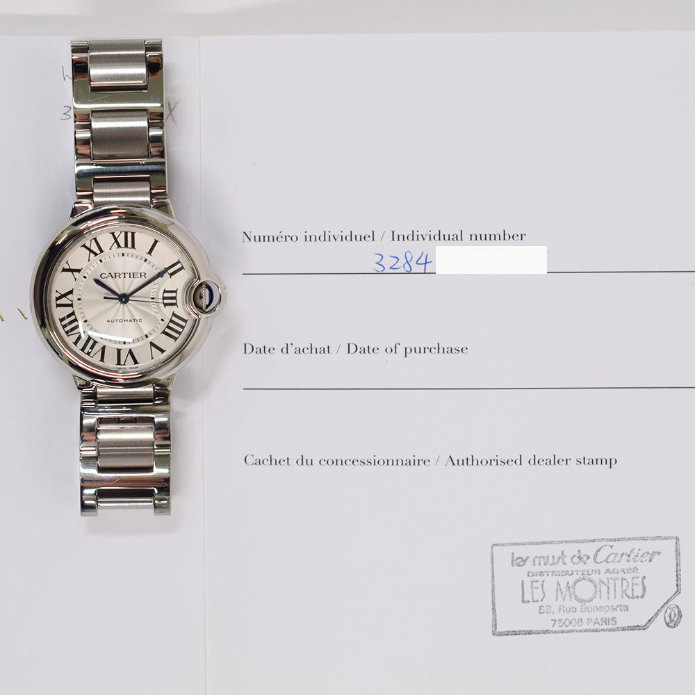 Cartier Ballon Bleu 36mm Steel W6920046 – Silver Roman Dial