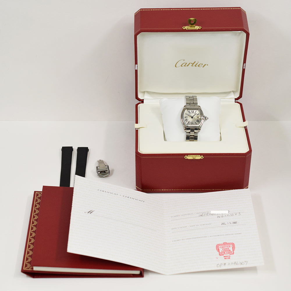 Cartier Roadster Steel 36.5mm x 30.5mm W62016V3 – Silver Roman Dial