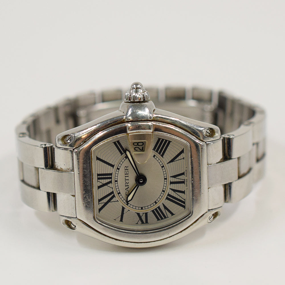 Cartier Roadster Steel 36.5mm x 30.5mm W62016V3 – Silver Roman Dial