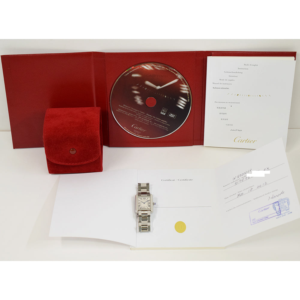 Cartier Tank Solo Small Stainless Steel W5200013 – Silver Roman Dial