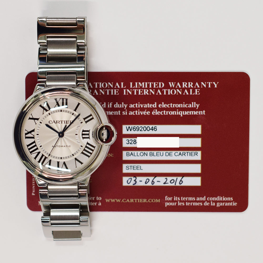 Cartier Ballon Bleu 36mm Steel W6920046 – Silver Roman Dial