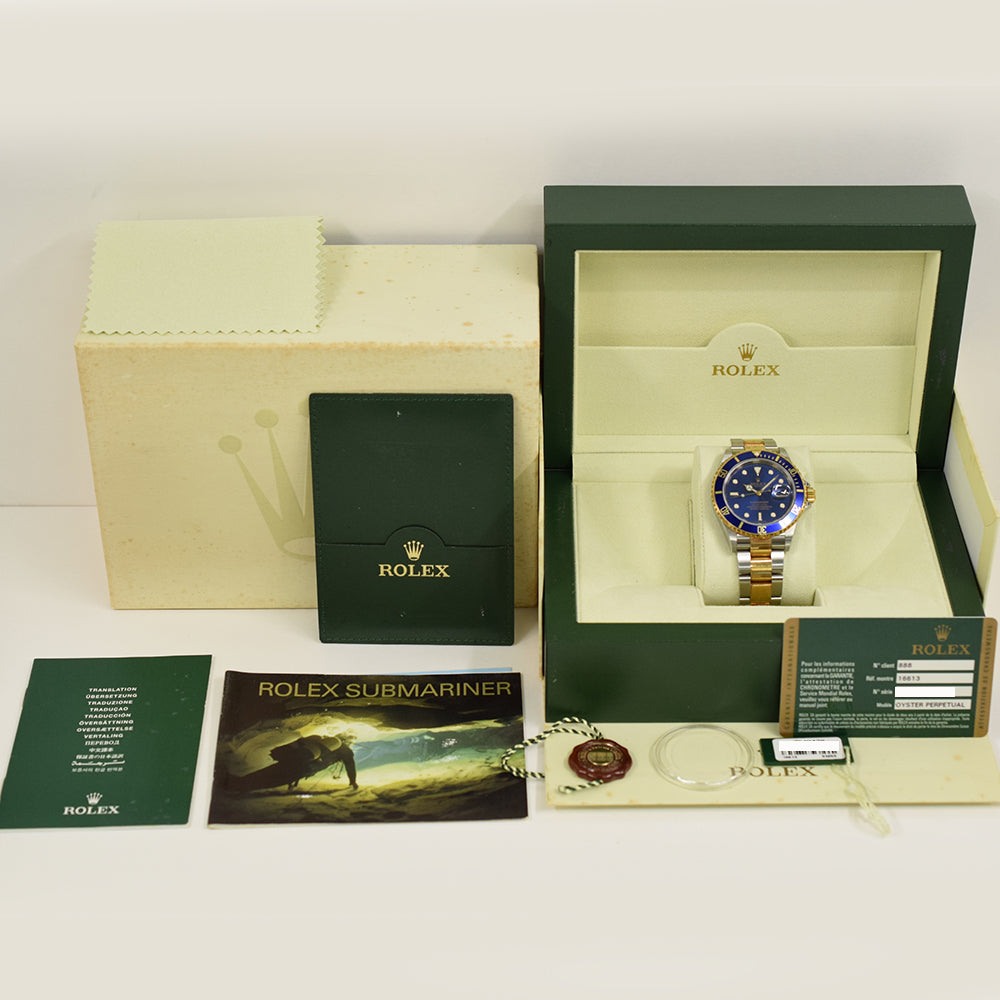 Rolex Submariner Date 40mm Steel and Yellow Gold 16613 – Blue Dial