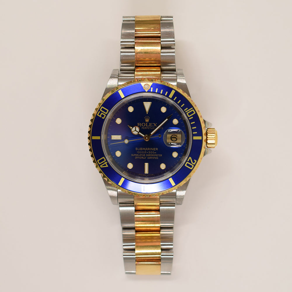Rolex Submariner Date 40mm Steel and Yellow Gold 16613 – Blue Dial