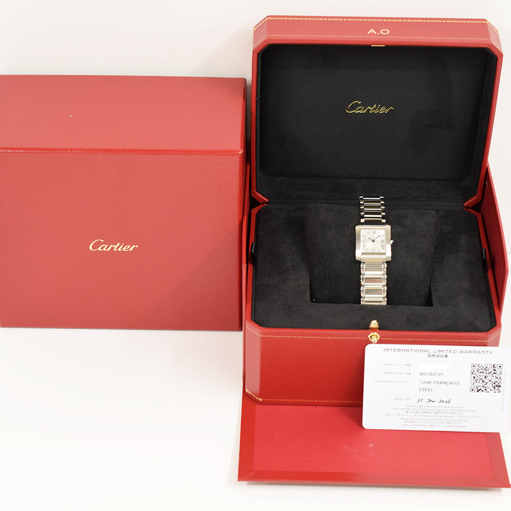 Cartier Tank Française Small 25.7mm x 21.2mm WSTA0129 – Silver Roman Dial