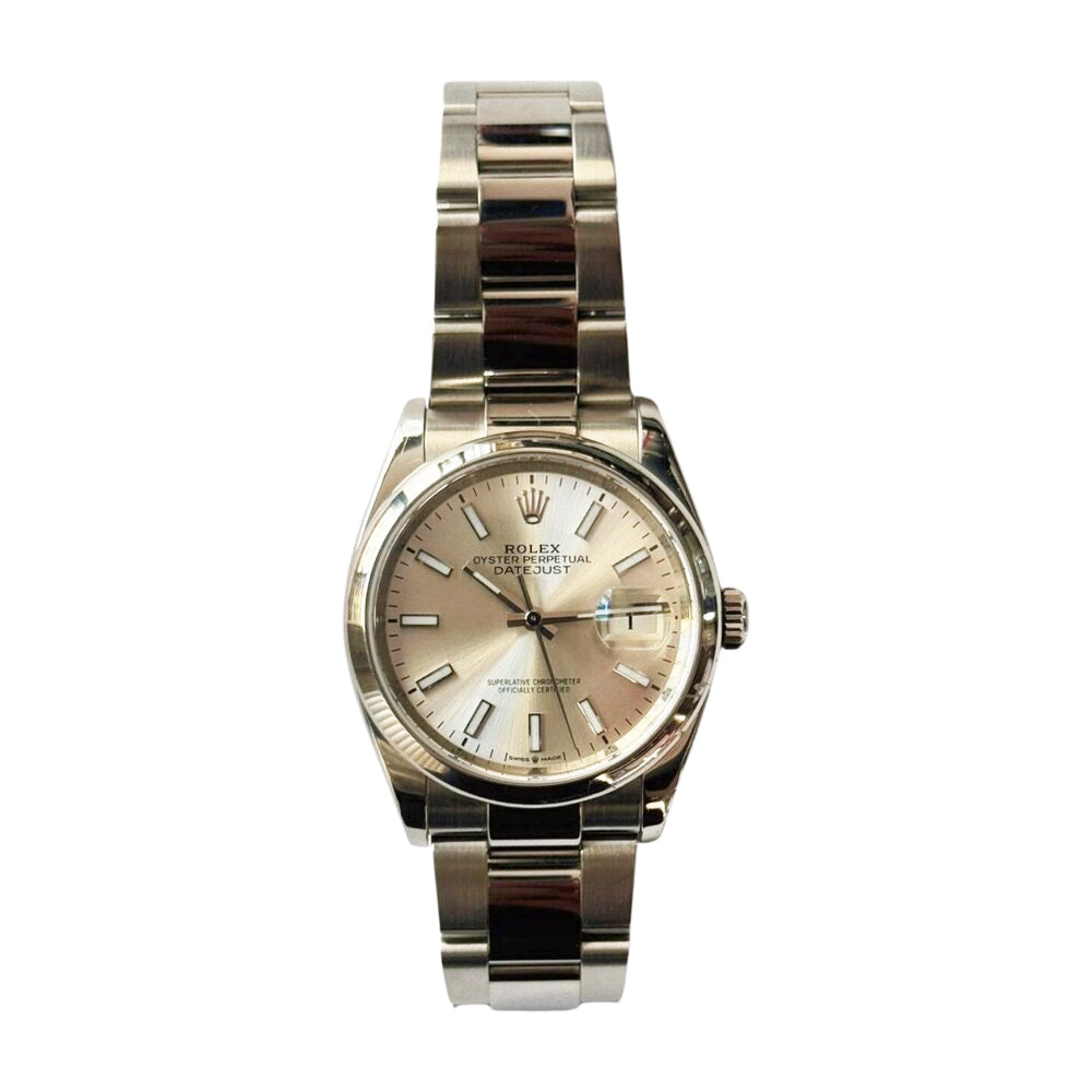 Rolex Datejust 36mm Steel Domed Bezel 126200 – Silver Dial