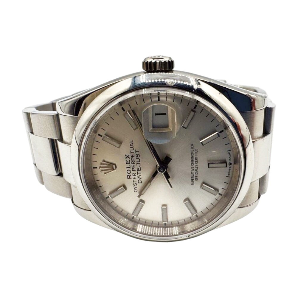 Rolex Datejust 36mm Steel Domed Bezel 126200 – Silver Dial