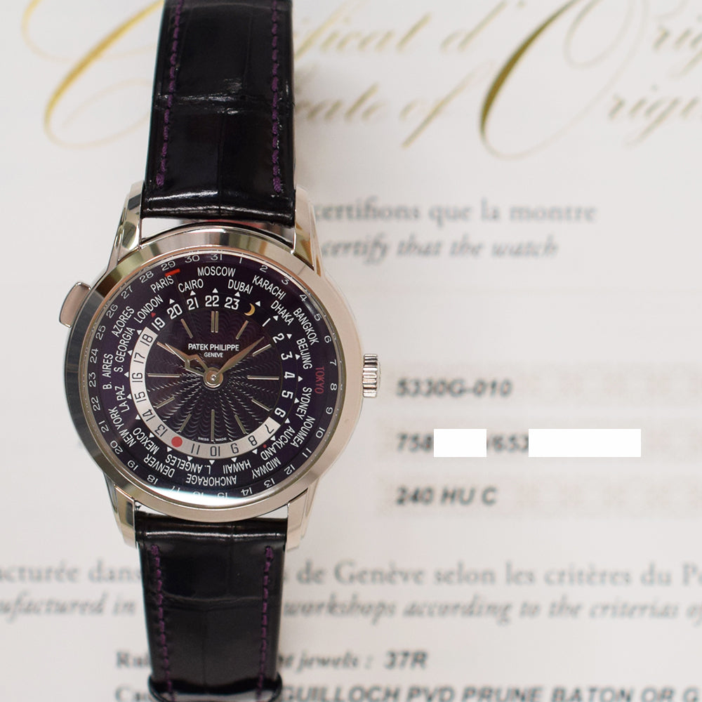 Patek Philippe World Time Date 40mm 5330G-010 – Purple Dial