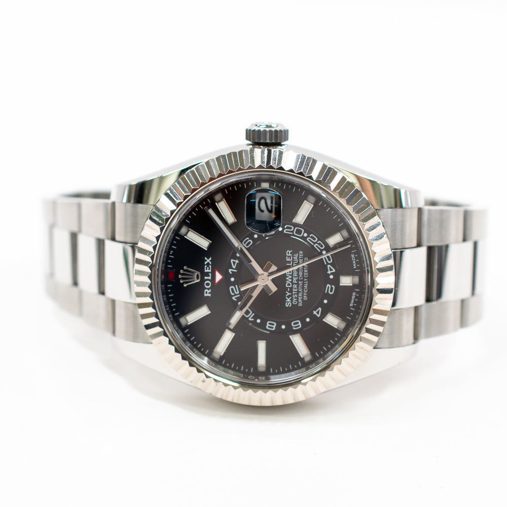 Rolex Sky-Dweller 42mm Steel and White Gold 326934 – Black Dial
