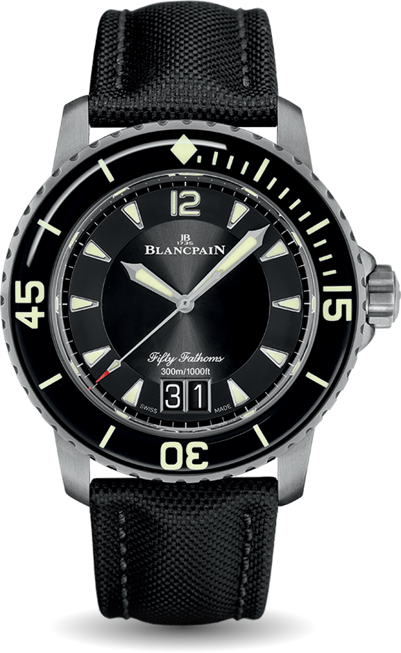 Blancpain Fifty Fathoms Grande Date Black Sail-Canvas (5050-12B30-B52A)