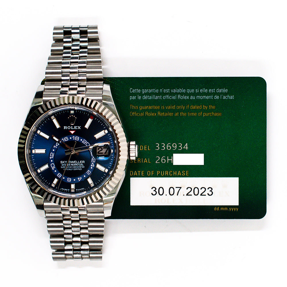 Rolex Sky-Dweller 42mm Steel and White Gold 336934 – Blue Dial