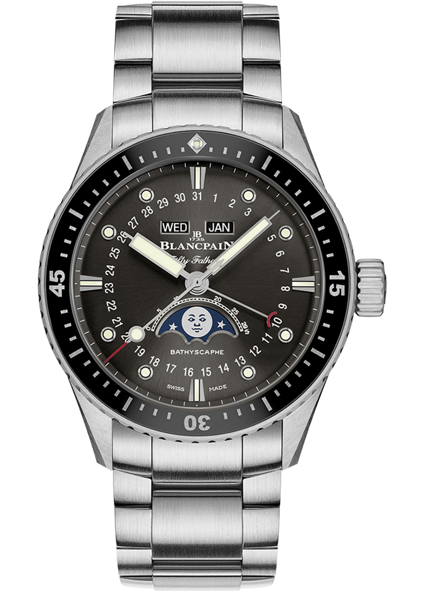 Blancpain Fifty Fathoms Bathyscaphe Complete Calendar Moonphase (5054-1110-71S)