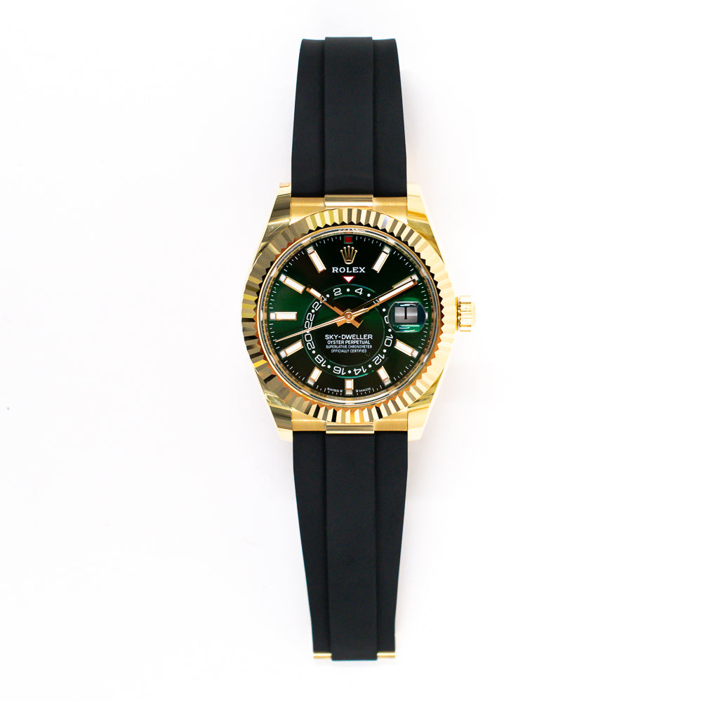 Rolex Sky-Dweller 42mm Yellow Gold 336238 – Green Dial