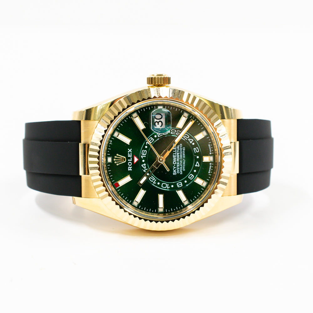 Rolex Sky-Dweller 42mm Yellow Gold 336238 – Green Dial