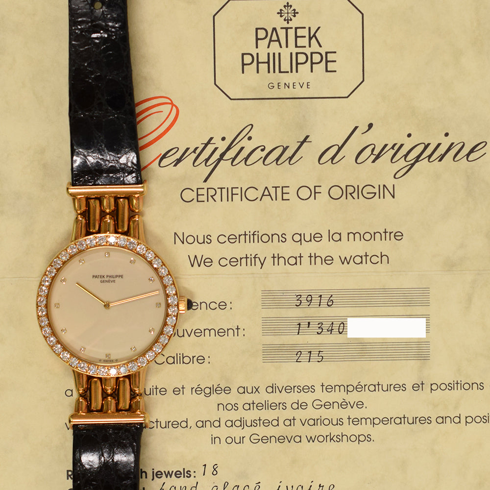 Patek Philippe Calatrava 26mm 3916 – Ivory Diamond Dial