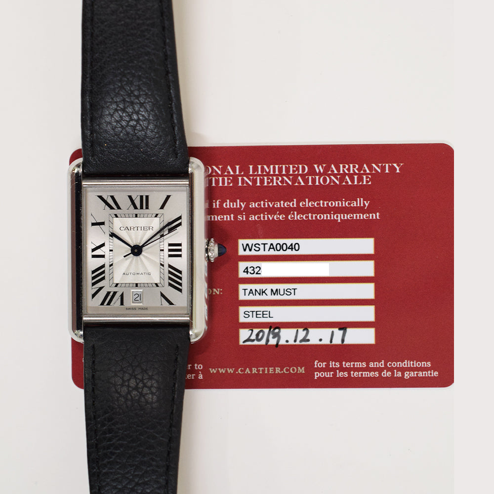 Cartier Tank Must XL 41mm x 31mm WSTA0040 – Silver Roman Dial