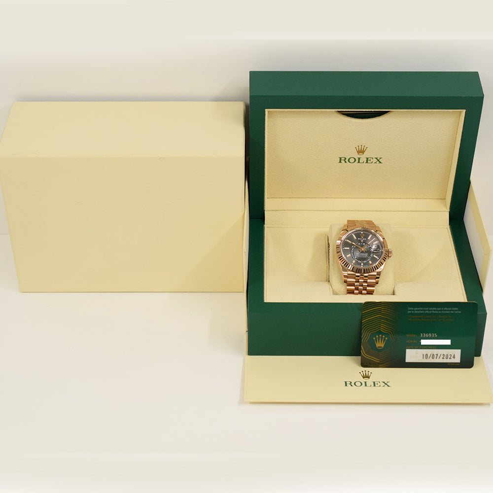 Rolex Sky-Dweller 42mm Everose Gold 336935 – Grey Dial