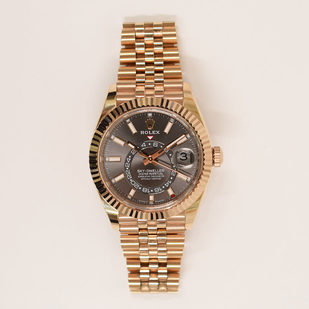 Rolex Sky-Dweller 42mm Everose Gold 336935 – Grey Dial