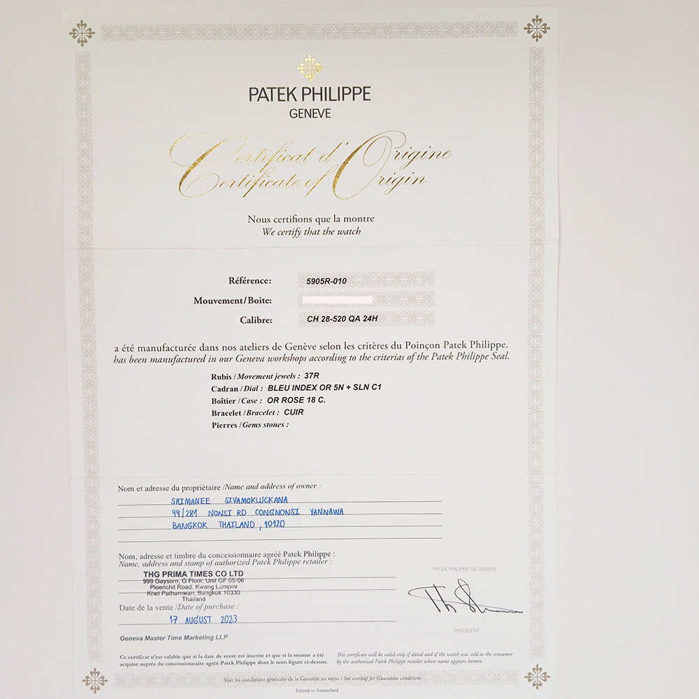 Patek Philippe Annual Calendar Flyback Chronograph 42mm 5905R-010 – Blue Dial