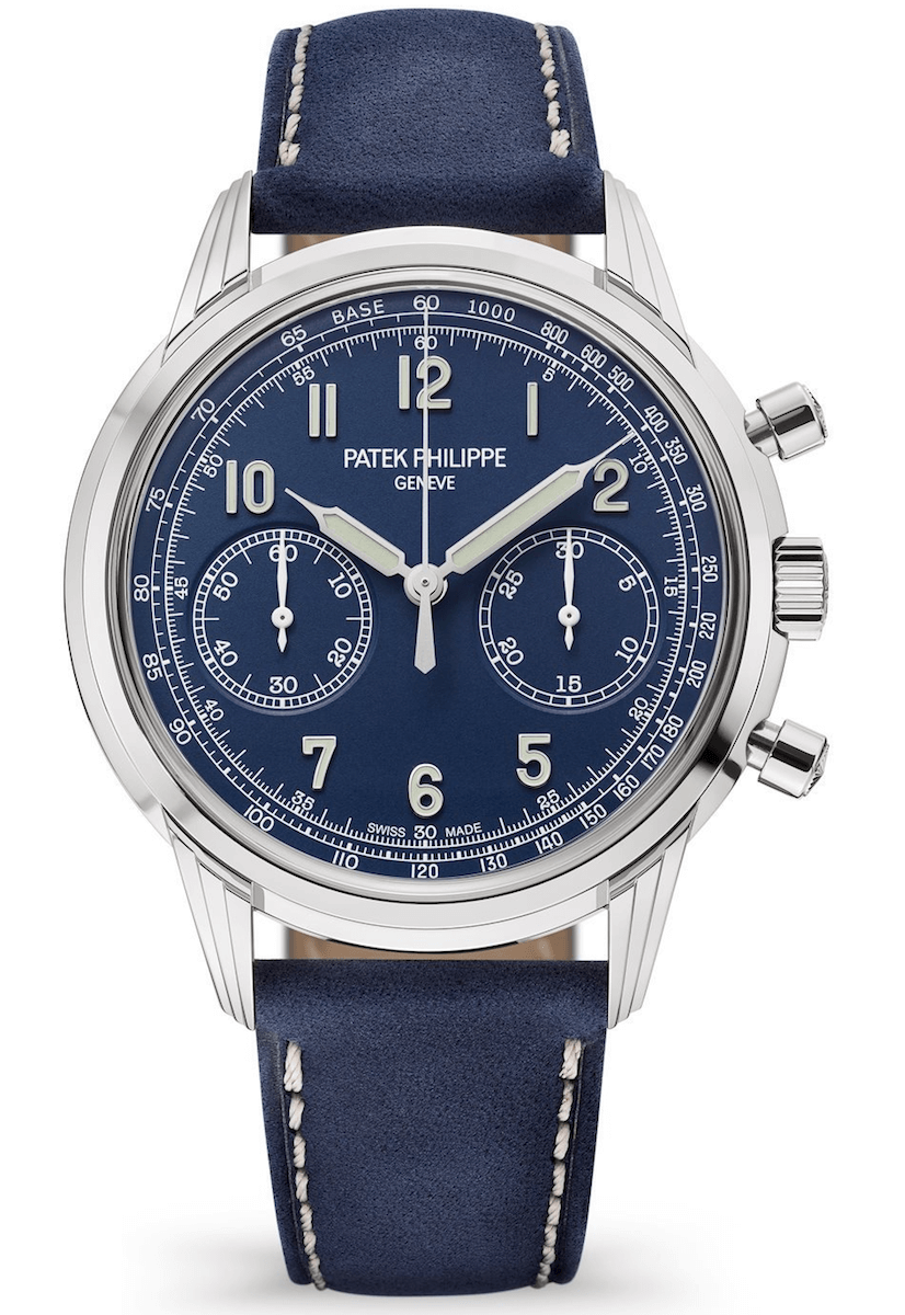 Patek Philippe Complications Chronograph White Gold Blue Calfskin Men’s Watch (5172G-001)