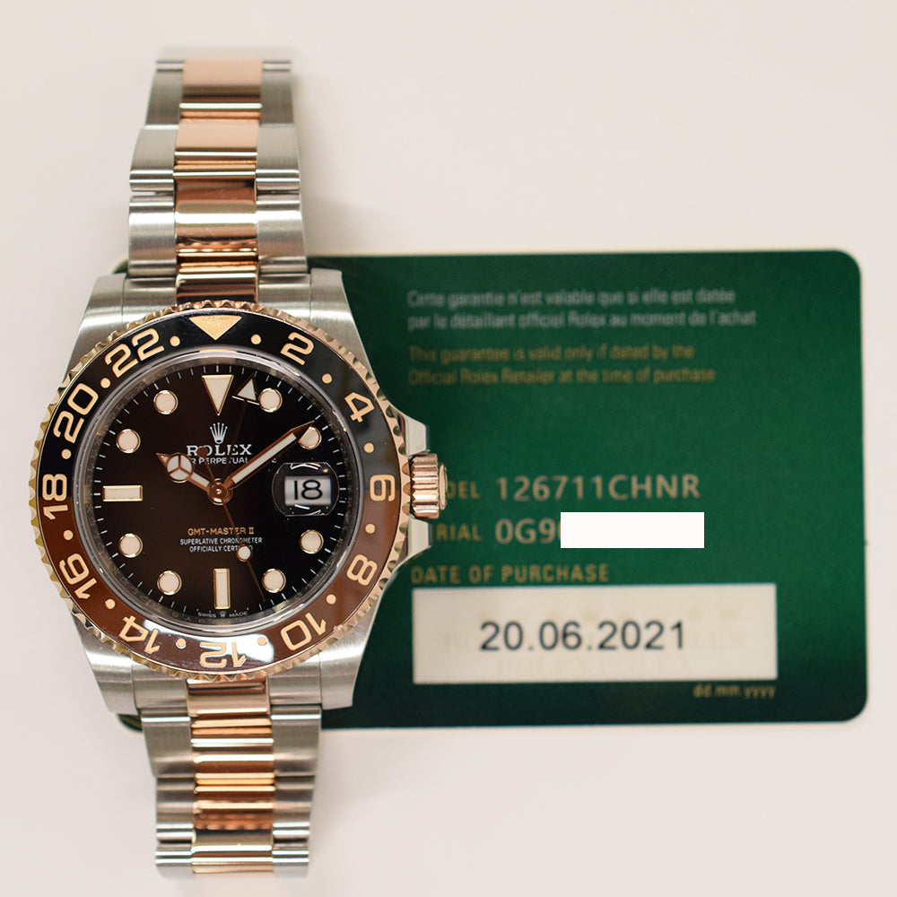 Rolex GMT-Master II 40mm Root Beer Steel and Everose Gold 126711CHNR – Black Dial