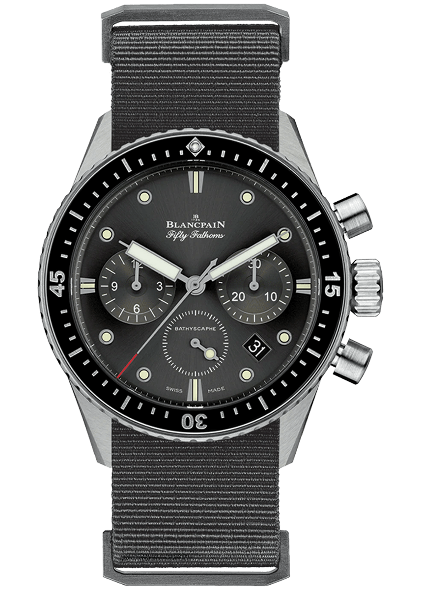Blancpain Fifty Fathoms Bathyscaphe Chronographe Flyback Grey NATO (5200-1110-NABA)