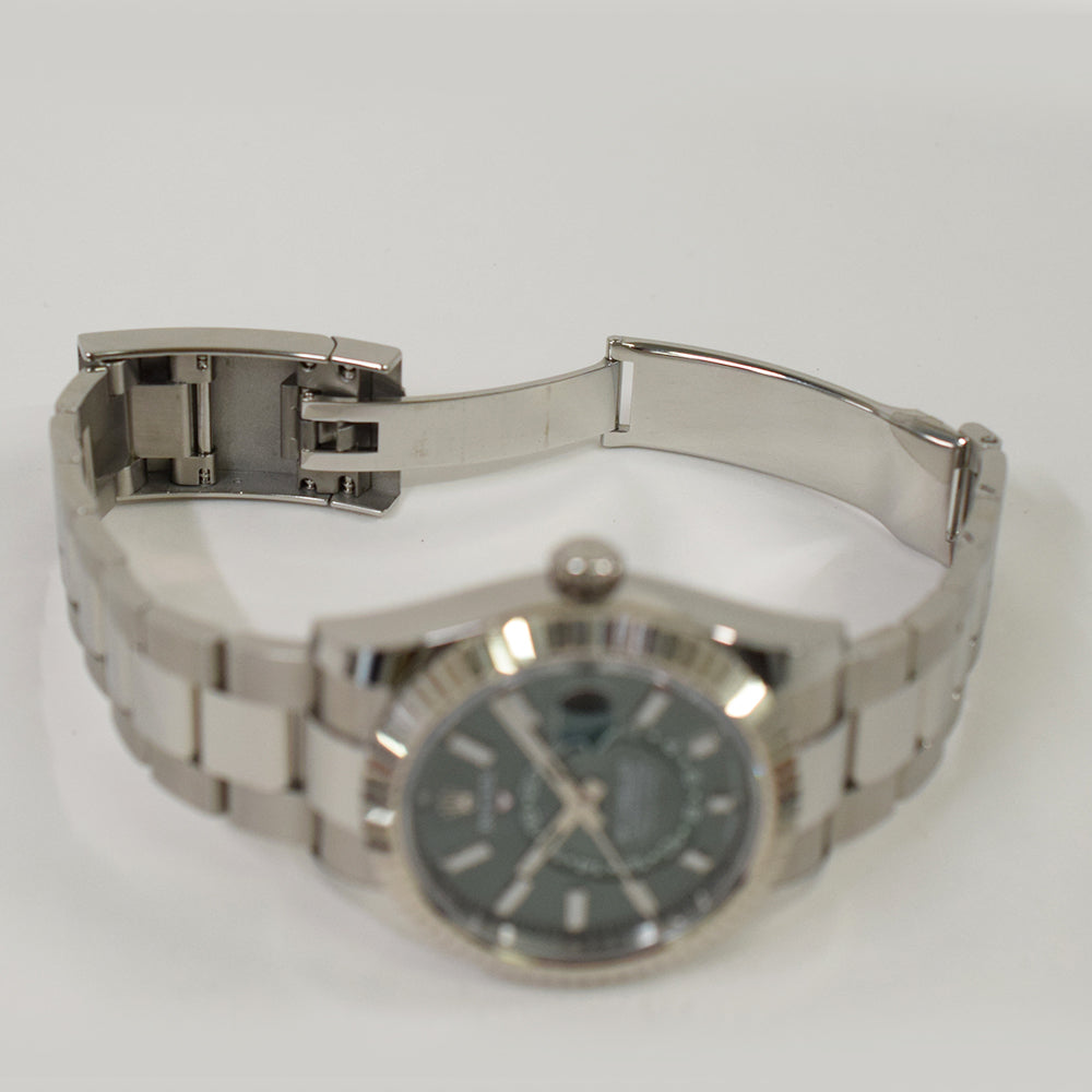 Rolex Sky-Dweller 42mm Steel and White Gold 336934 – Green Dial