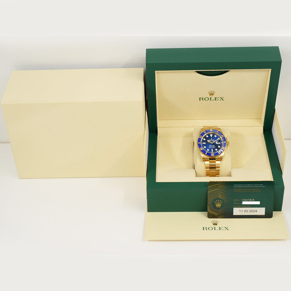 Rolex Submariner Date 41mm Yellow Gold Blue Bezel 126618LB – Blue Dial