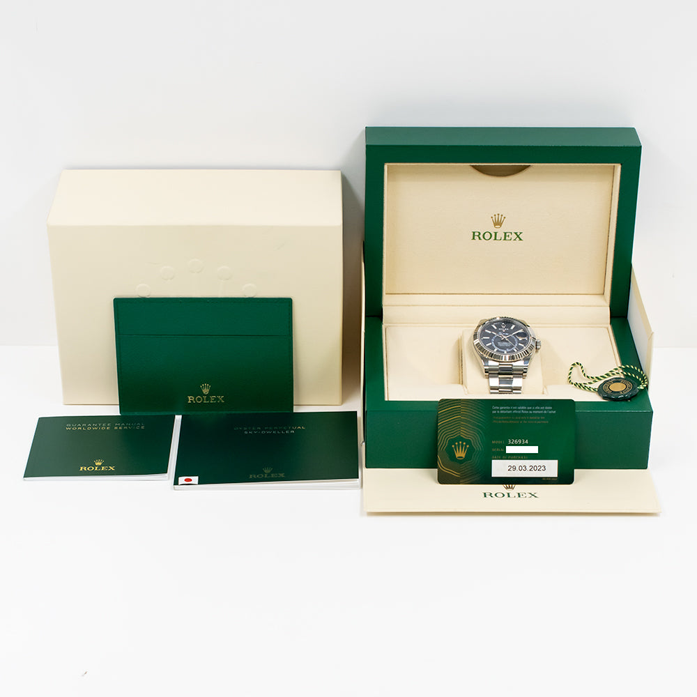 Rolex Sky-Dweller 42mm Steel and White Gold 326934 – Blue Dial