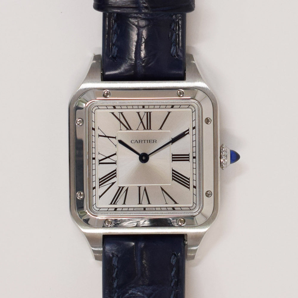 Cartier Santos-Dumont Large 43.5mm x 31.4mm WSSA0022 – Silver Roman Dial
