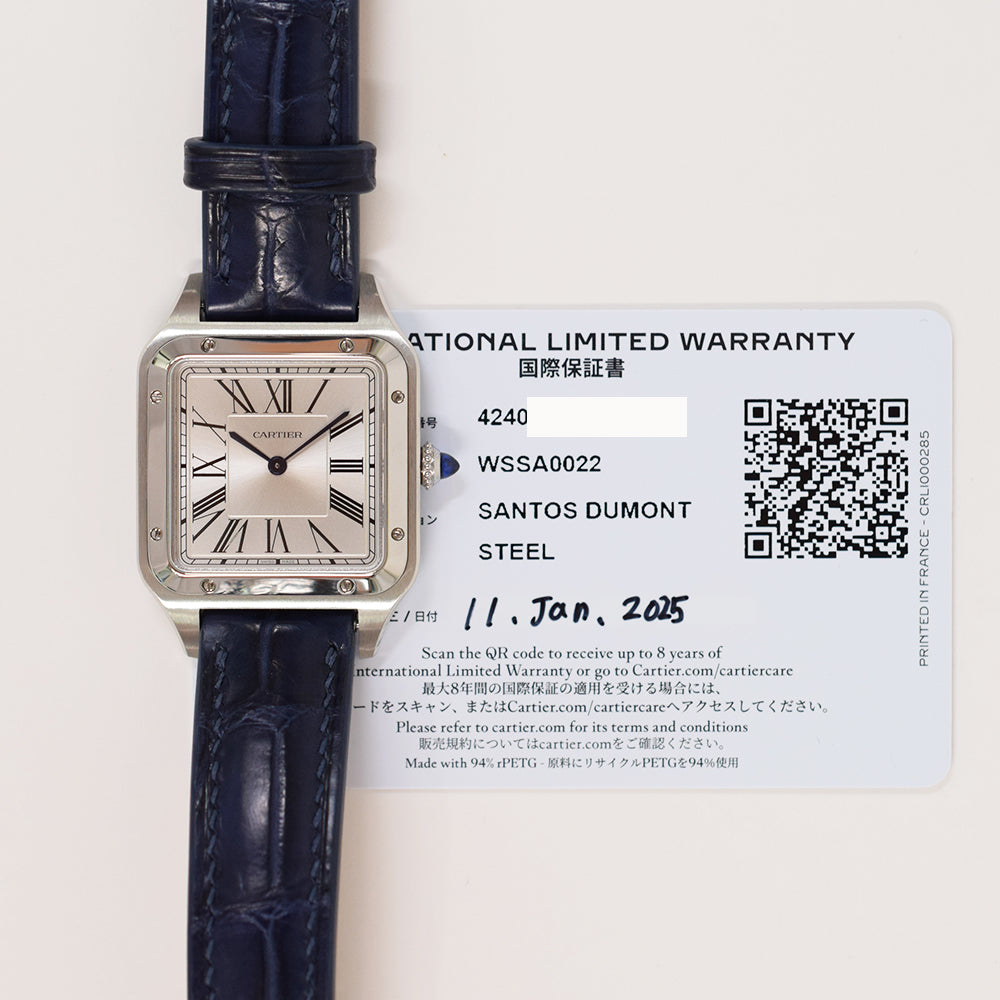 Cartier Santos-Dumont Large 43.5mm x 31.4mm WSSA0022 – Silver Roman Dial